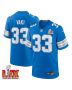 Sione Vaki #33 Detroit Lions Super Bowl LIX Jersey – Men’s – Blue