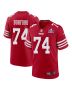 Spencer Burford 74 San Francisco 49ers Super Bowl LVIII Patch Game Men Jersey – Scarlet