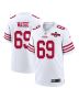 Spencer Waege 69 San Francisco 49ers NFC Champions Patch Game Men Jersey – White