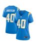 Stephen Anderson 40 Los Angeles Chargers Game Women Jersey – Powder Blue
