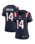 Steve Grogan 14 New England Patriots Women Game Retired Jersey – Navy