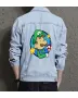 Super Mario Mushroom Denim Jacket for Men - Gift for Video Game Fans - Christmas Gift