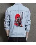 Supper Payaso Sumerai Men's Denim Jacket - Retro Gaming Gift - Stylish Outerwear - Birthday Present