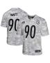 T.J. Watt 90 Pittsburgh Steelers 2024 Salute to Service Game YOUTH Jersey – Arctic Camo