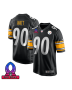 T.J. Watt 90 Pittsburgh Steelers 2025 Pro Bowl Patch Game Men Jersey – Black