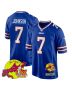 Taron Johnson 7 Buffalo Bills Super Bowl LIX New Orleans Patch Game Men Jersey – Royal