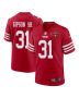 Tashaun Gipson Sr. 31 San Francisco 49ers NFC Champions Patch Game Men Jersey – Scarlet