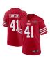 Tayler Hawkins 41 San Francisco 49ers NFC Champions Patch Game Men Jersey – Scarlet