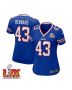Terrel Bernard #43 Buffalo Bills Super Bowl LIX Women’s Jersey – Royal
