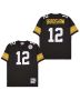 Terry Bradshaw 12 Pittsburgh Steelers Retro Throwback Men Jersey – Black