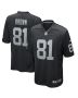 Tim Brown 81 Las Vegas Raiders Men Game Retired Jersey – Black