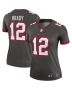 Tom Brady 12 Tampa Bay Buccaneers Women Alternate Legend Jersey – Pewter