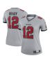 Tom Brady 12 Tampa Bay Buccaneers Women Inverted Legend Jersey – Gray