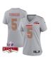 Tommy Townsend 5 Kansas City Chiefs Super Bowl LVIII Champions 4 Stars Patch Atmosphere Fashion Game Women Jersey – Gray