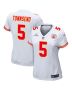 Tommy Townsend 5 Kansas City Chiefs Super Bowl LVIII Patch Game Women Jersey – White
