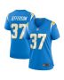 Tony Jefferson 37 Los Angeles Chargers Women’s Game Jersey – Powder Blue