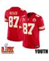 Travis Kelce #87 Kansas City Chiefs Super Bowl LIX YOUTH Jersey – Red