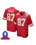 Travis Kelce 87 Kansas City Chiefs 2025 Pro Bowl Patch Game Men Jersey – Red