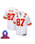 Travis Kelce 87 Kansas City Chiefs 2025 Pro Bowl Patch Game Men Jersey – White