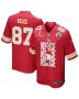 Travis Kelce 87 Kansas City Chiefs Oh Say Can You Kelce Game Men Jersey – Red