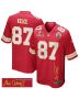 Travis Kelce 87 Kansas City Chiefs Super Bowl LIX ‘New Orleans – The Ultimate Showdown’ EMBROIDERED Game Men Jersey – Red
