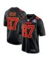 Travis Kelce 87 Kansas City Chiefs Super Bowl LVIII Fashion Game Men Jersey – Carbon Black