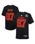 Travis Kelce 87 Kansas City Chiefs Youth Super Bowl LIX Patch Fashion Game Jersey – Carbon Black