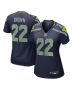 Tre Brown 22 Seattle Seahawks Women’s Team Game Jersey – College Navy