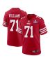 Trent Williams 71 San Francisco 49ers Super Bowl LVIII Patch Game Men Jersey – Scarlet
