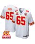 Trey Smith 65 Kansas City Chiefs Super Bowl LVIII Champions 4X Game Men Jersey – White