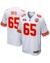 Trey Smith 65 Kansas City Chiefs Super Bowl LVIII Patch Game Men Jersey – White