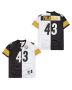 Troy Polamalu 43 Pittsburgh Steelers Two-Toned Retro Throwback Men Jersey – Black/White