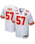 Truman Jones 57 Kansas City Chiefs AFC Champions Patch Game Men Jersey – White