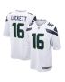Tyler Lockett 16 Seattle Seahawks Men Game Jersey – White