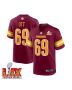 Tyler Ott #69 Washington Commanders Super Bowl LIX Jersey – Men’s – Burgundy