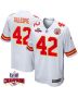 Tyree Gillespie 42 Kansas City Chiefs Super Bowl LVIII Champions 4 Stars Patch Game Men Jersey – White