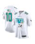 Tyreek Hill 10 Miami Dolphins Celebrating Game Men Jersey – White