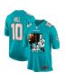 Tyreek Hill 10 Miami Dolphins Run Cheetah Run Game Men Jersey – Aqua