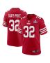 Tyrion Davis-Price 32 San Francisco 49ers Super Bowl LVIII Patch Game Men Jersey – Scarlet