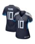 Vince Young 10 Tennessee Titans Women Game Retired Jersey – Navy