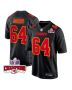 Wanya Morris 64 Kansas City Chiefs Super Bowl LVIII Champions 4 Stars Patch Fashion Game Men Jersey – Carbon Black