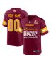 Washington Commanders Super Bowl LIX Champions Straight Text Game Men Custom Jersey – Burgundy