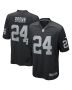 Willie Brown 24 Las Vegas Raiders Men Game Retired Jersey – Black