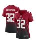 Women’s Atlanta Falcons Jamal Anderson Red Retired Game Jersey