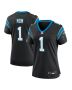 Women’s Carolina Panthers Number 1 Mom Black Game Jersey