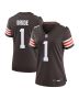 Women’s Cleveland Browns Number 1 Bride Brown Game Jersey