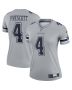 Women’s Dallas Cowboys Dak Prescott Gray Inverted Legend Player Performance Top