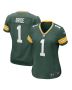 Women’s Green Bay Packers Number 1 Bride Green Game Jersey
