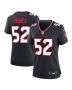 Women’s Houston Texans Jerry Hughes Navy Team Game Jersey
