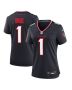 Women’s Houston Texans Number 1 Bride Navy Game Jersey